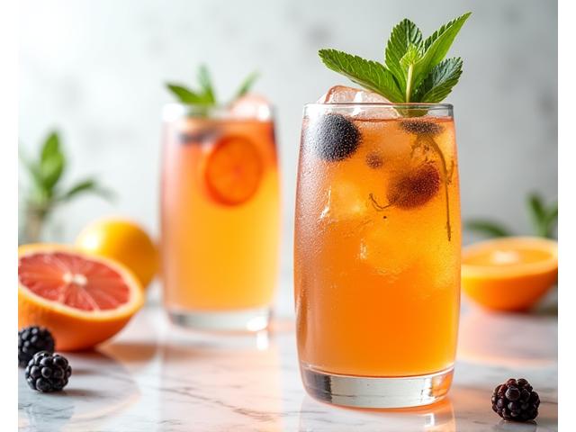 Kombucha maison et thés glacés créatifs avec infusions de fruits et herbes